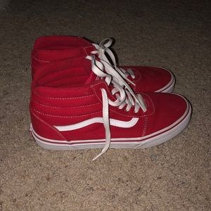 Red Sk8-Hi Vans